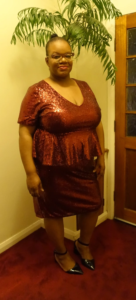 Christmas Party New Year Plus Size Fashion Beloved Endeavour Red Sequin Dress